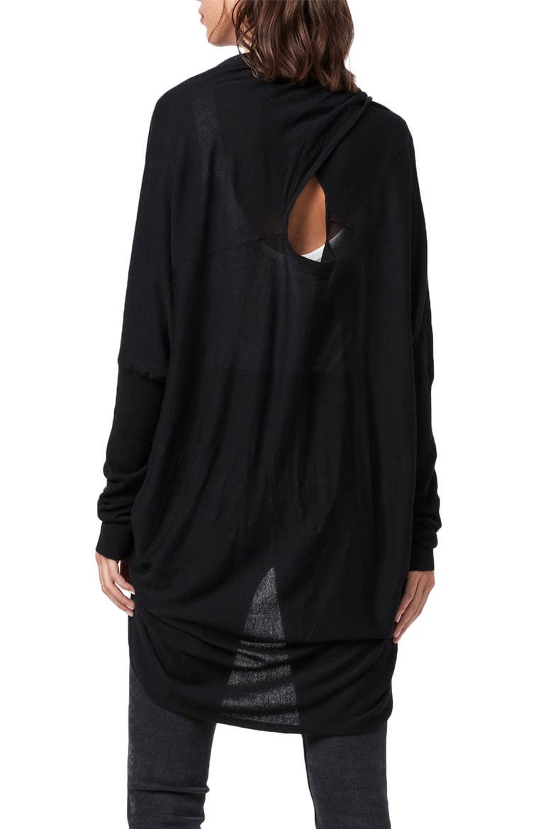 Itat Shrug Cardigan, Alternate, color, BLACK