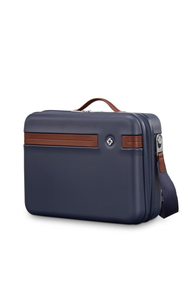 Virtuosa Hardside Train Case - Crossbody Travel Makeup Case with Removable Strap, Main, color, Navy
