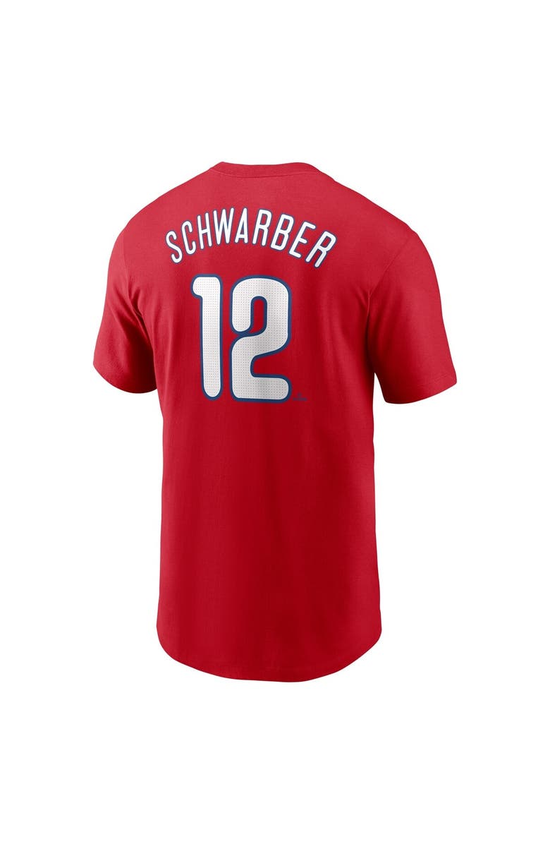 Nike Men's Nike Kyle Schwarber Red Philadelphia Phillies Fuse Name & Number T-Shirt, Alternate, color, Red
