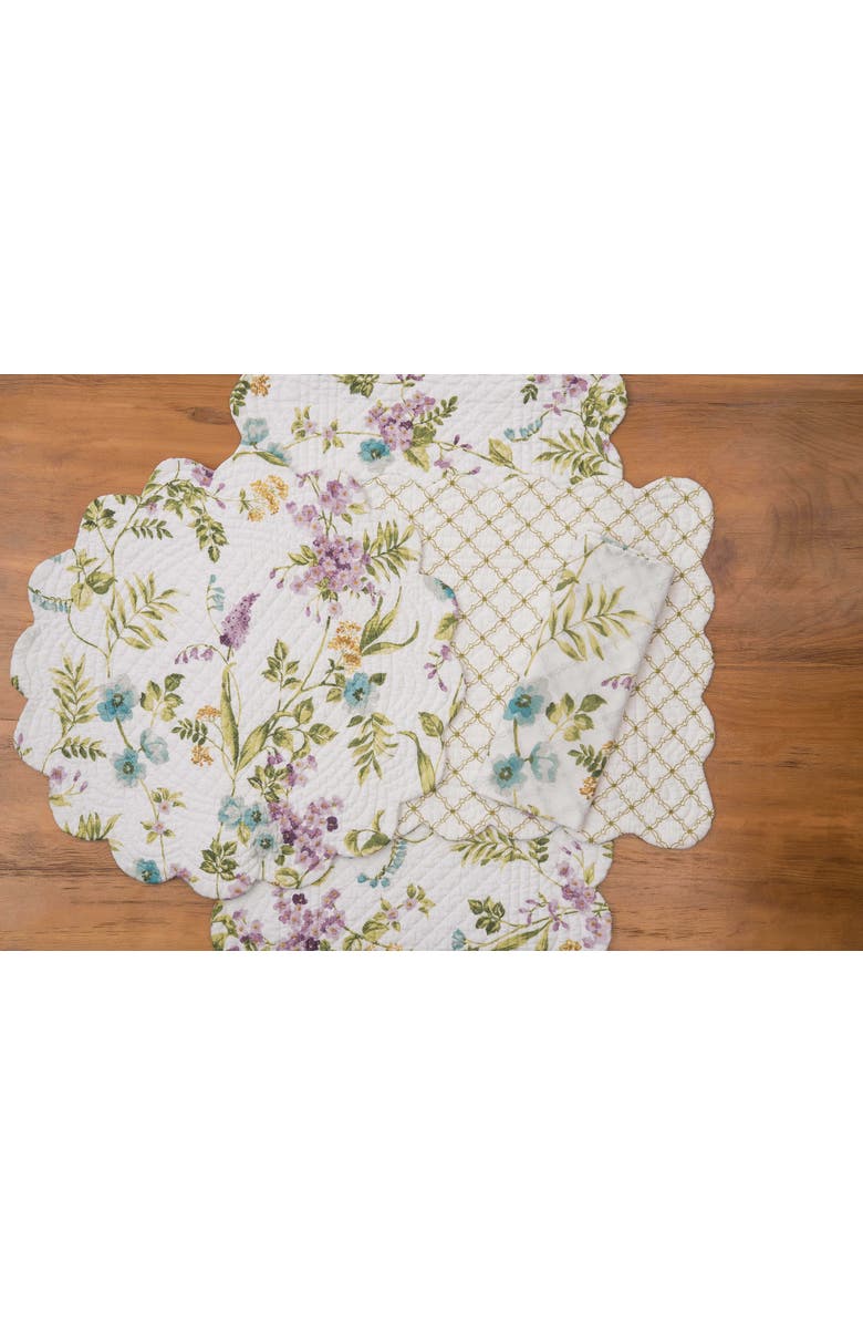 C&F Home Carley Placemats Set of 6, 13" x 19", Alternate, color, Green