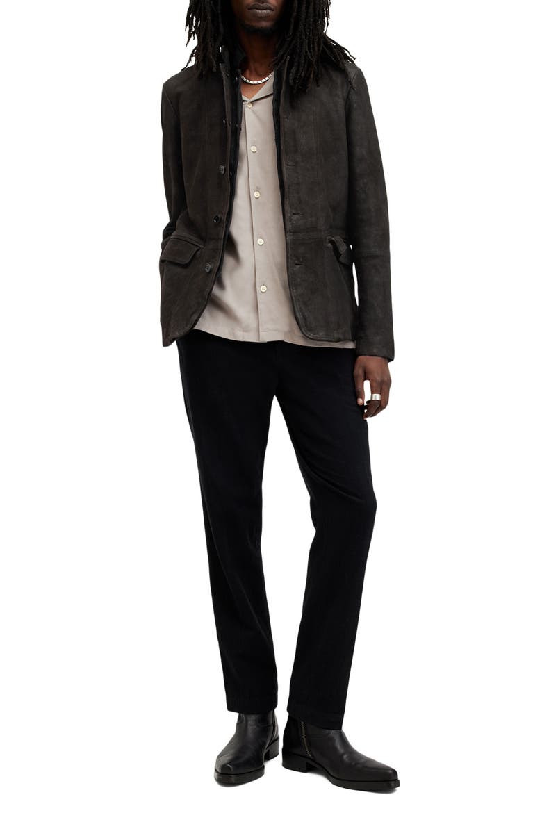 Survey Layered Leather Jacket, Alternate, color, ANTHRACITE GREY