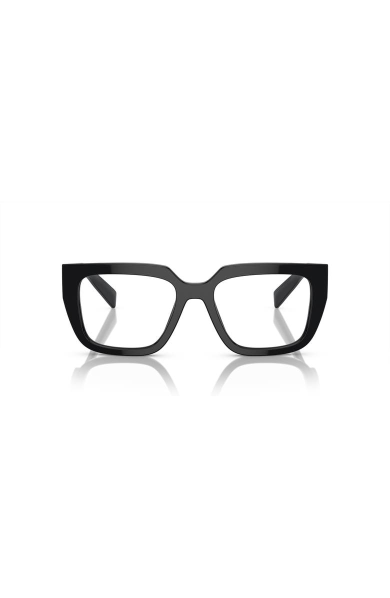 Prada 52mm Irregular optical glasses, Alternate, color, Black