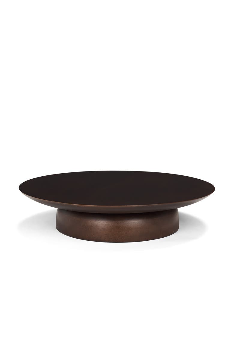 Sadira Solid Wood Round Riser, Main, color, Brown