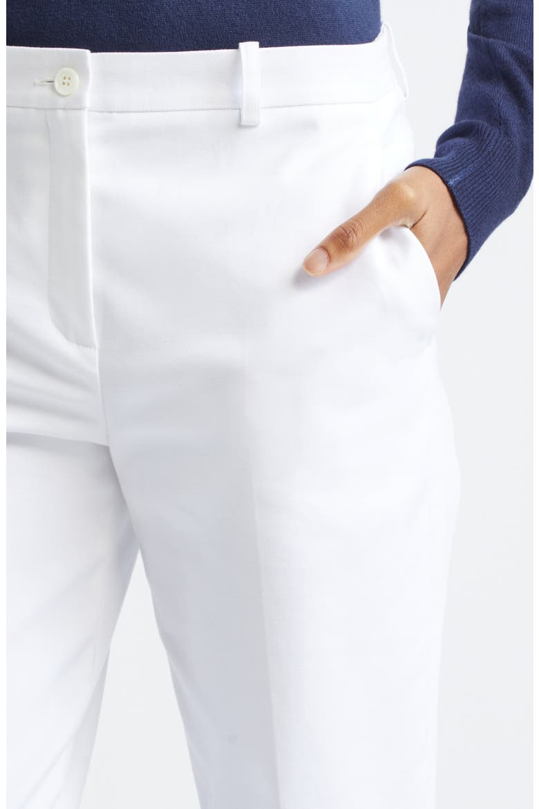 Samantha Stretch Cotton Pants, Alternate, color, OPTIC WHITE