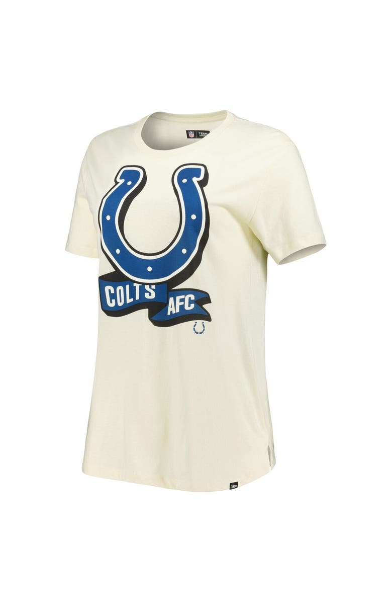 New Era Women's New Era Cream Indianapolis Colts Chrome Sideline T-Shirt, Alternate, color, Cream