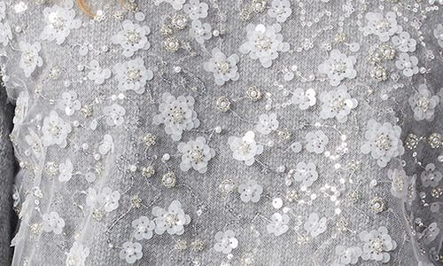 Do By Dee Ocleppo Sequin Overlay Crewneck Sweater In Gray