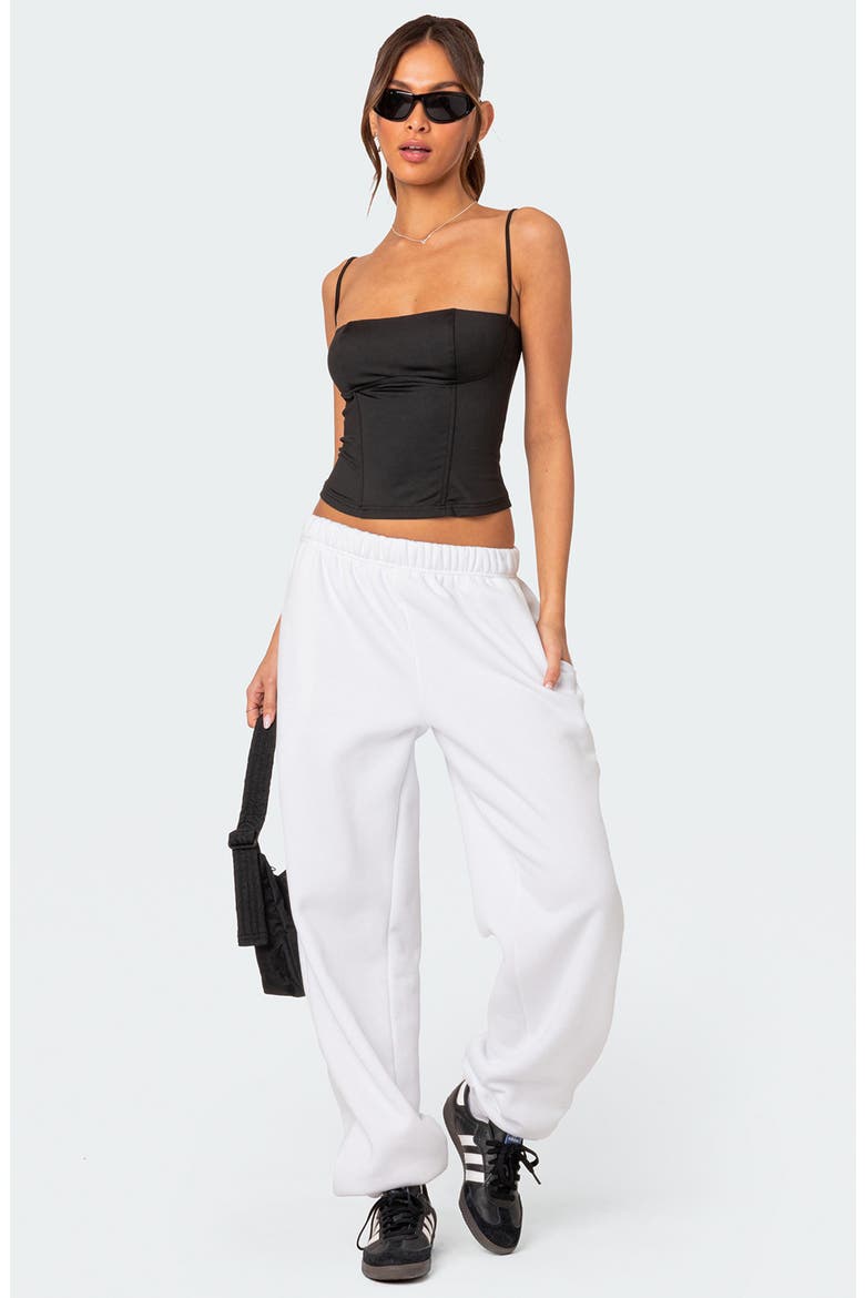 Clark Oversize Cotton Blend Sweatpants, Alternate, color, WHITE