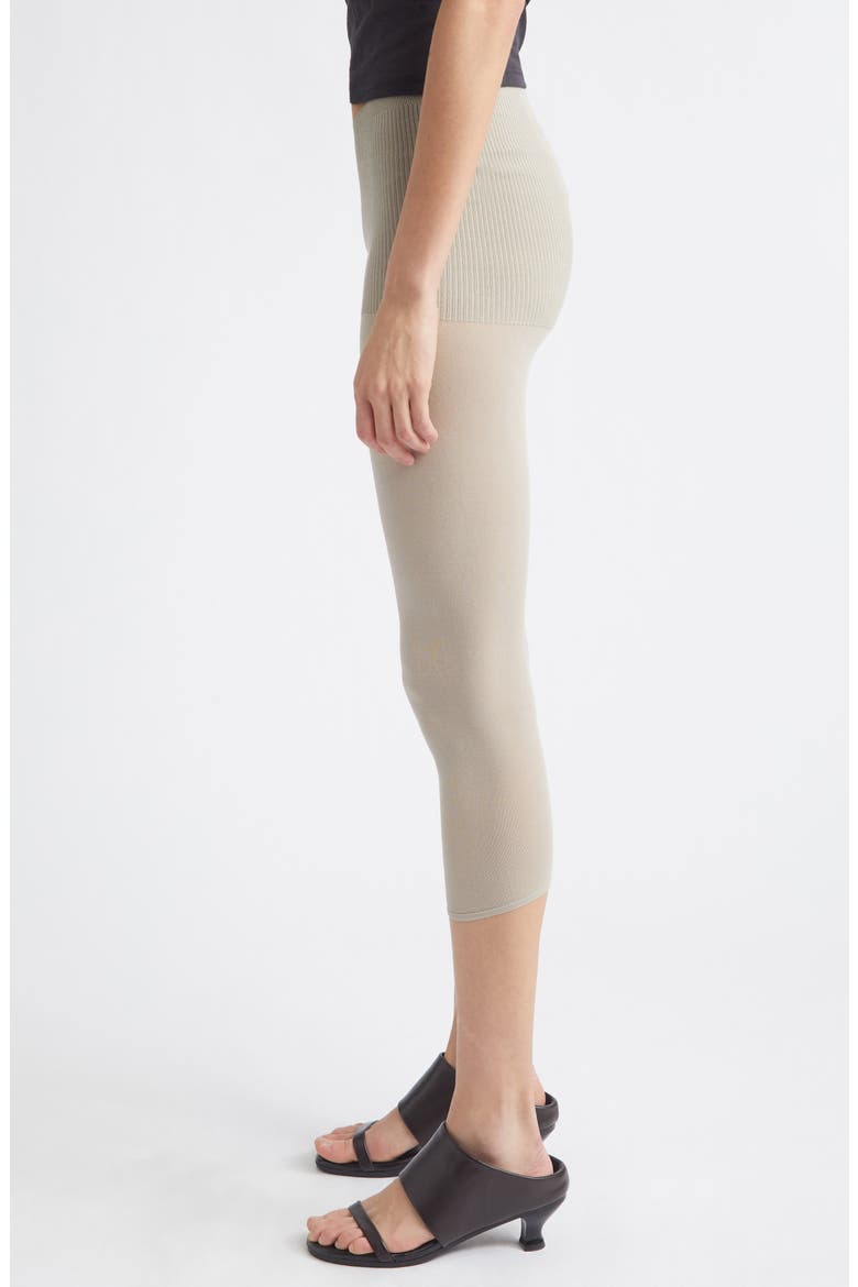 Meleta Cotton & Silk Blend Capri Leggings, Alternate, color, BEIGE