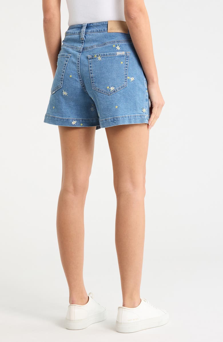Seven7 Weekend Shorts, Alternate, color, Daisy Embroidery