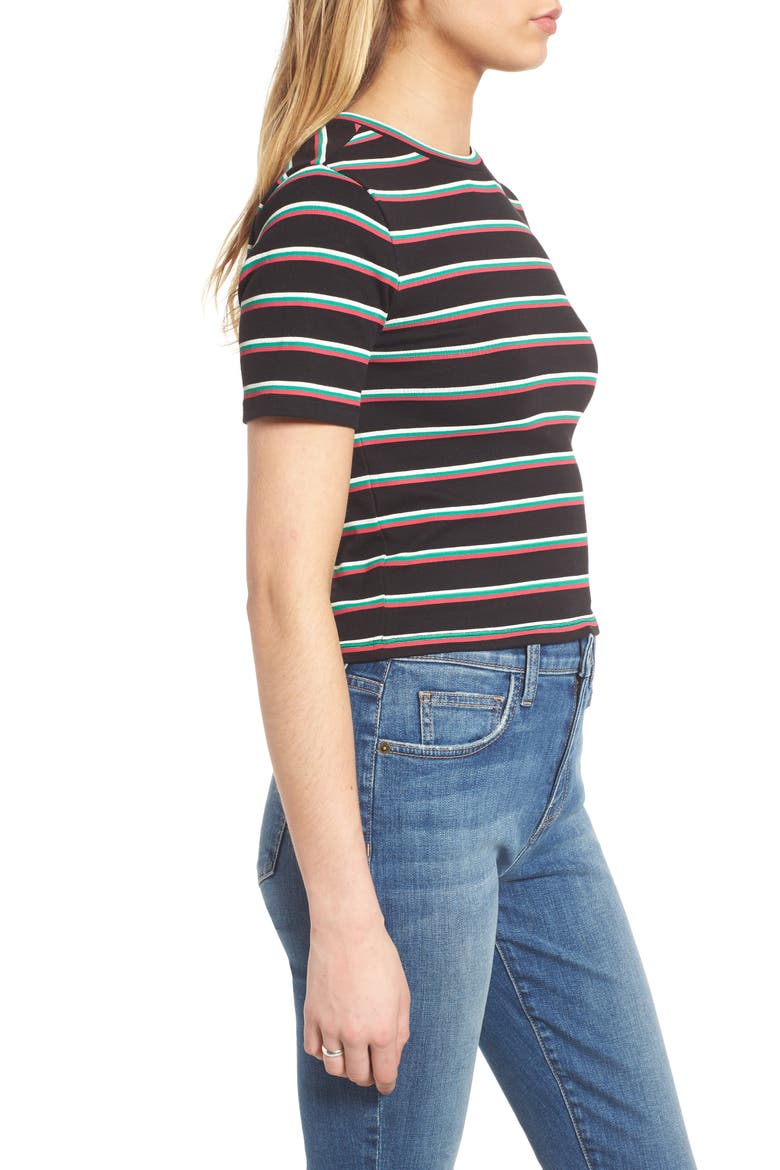 Stripe Crop Tee, Alternate, color, BLACK ALDER STRIPE