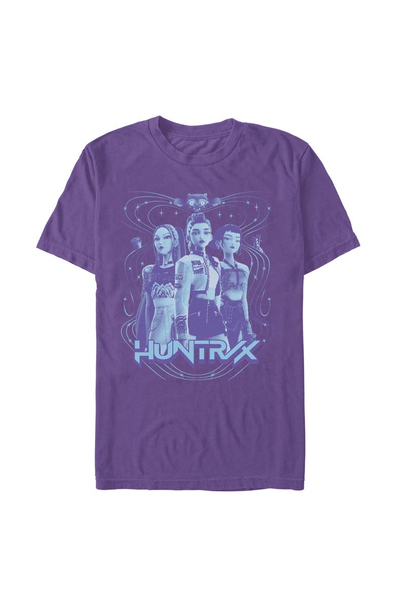 KPop Demon Hunters Men's KPop Demon Hunters Huntrix Honmoon Graphic T-Shirt, Main, color, Purple