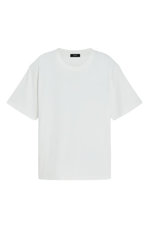 Theory Clinton Relaxed Cotton T-shirt In White