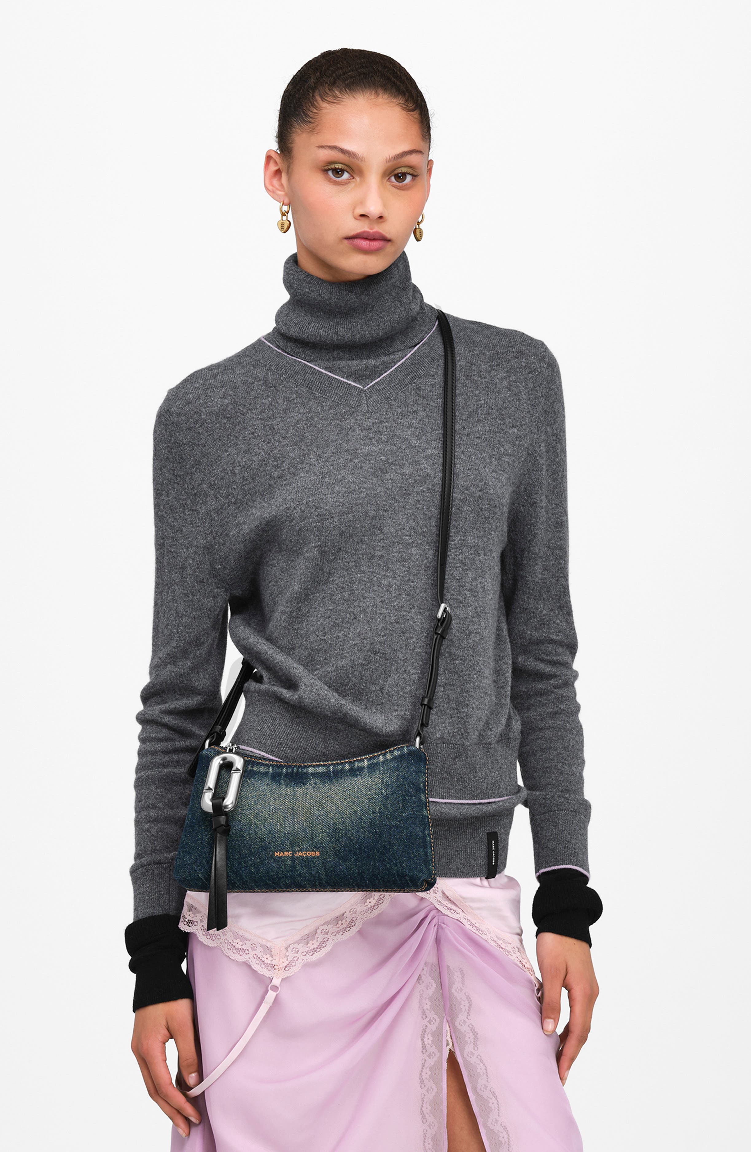 Scene Convertible Mini Denim Bag, Alternate, color, TRUE INDIGO