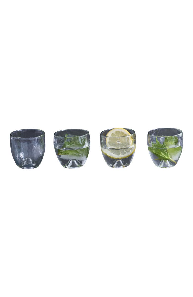 The Collective Home Pebbled Punt Glasses - Set of 4, Alternate, color, Clear