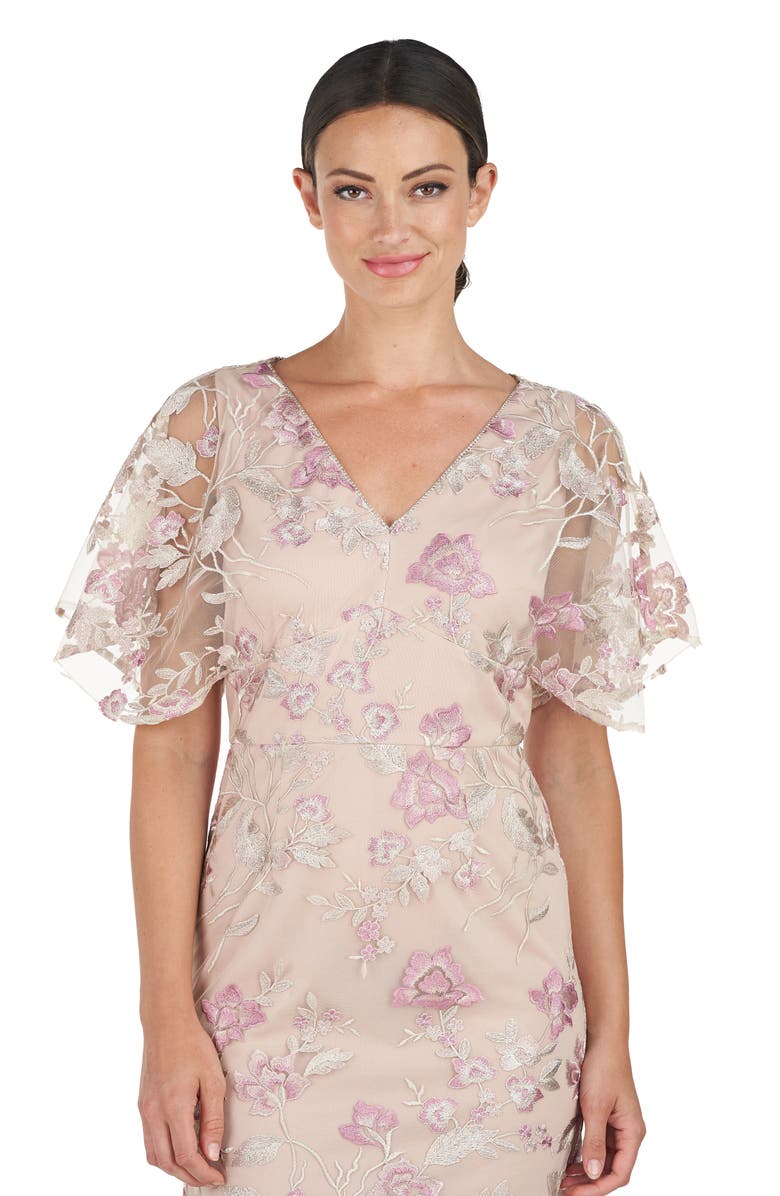 JS Collections Blake Floral Cocktail Sheath Dress, Alternate, color, 