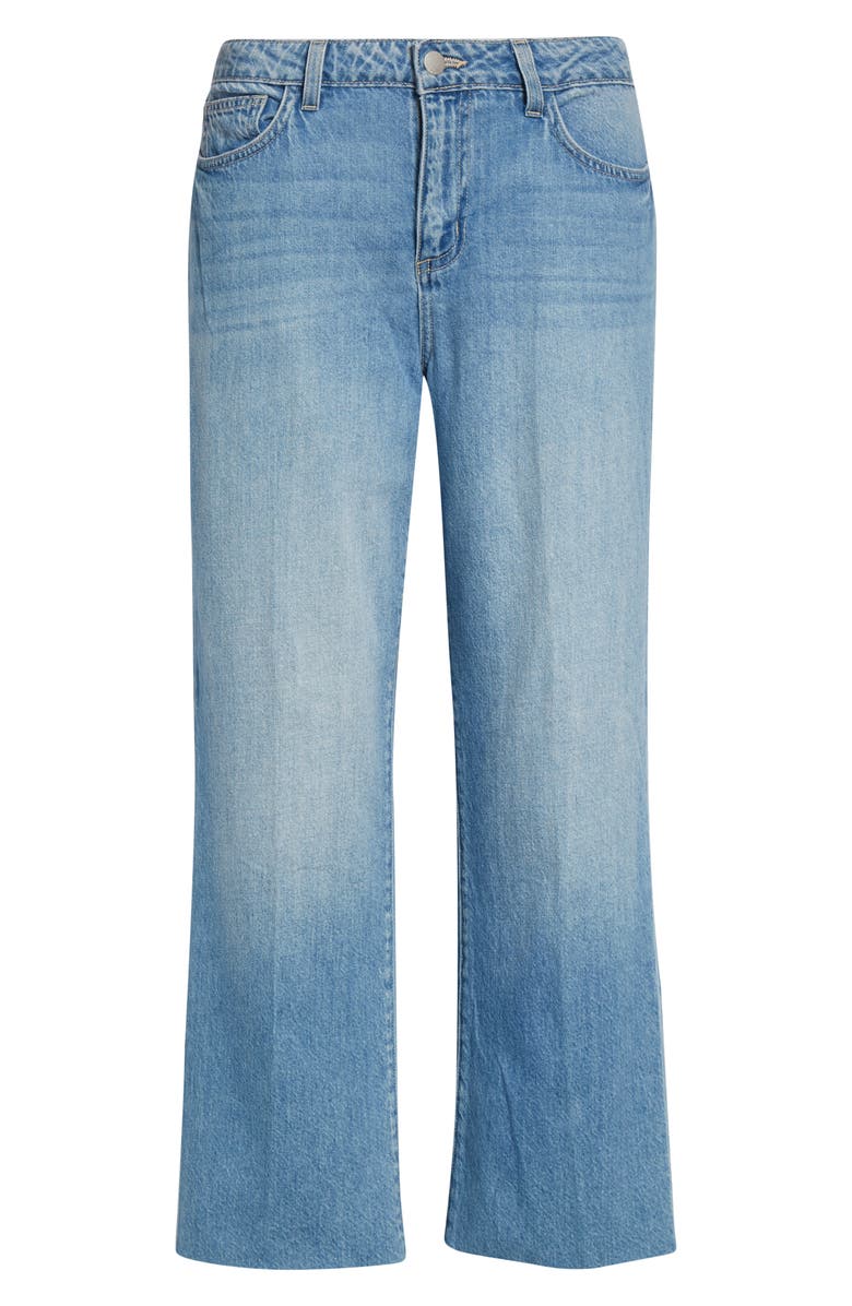 L'AGENCE Wanda High Waist Raw Hem Crop Wide Leg Jeans, Alternate, color, Anaheim