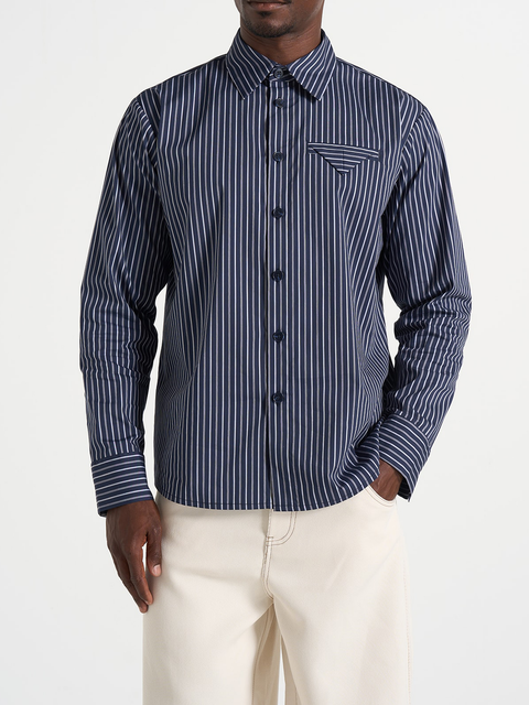 Ronnie Unisex Pinstripe Long Sleeve Shirt