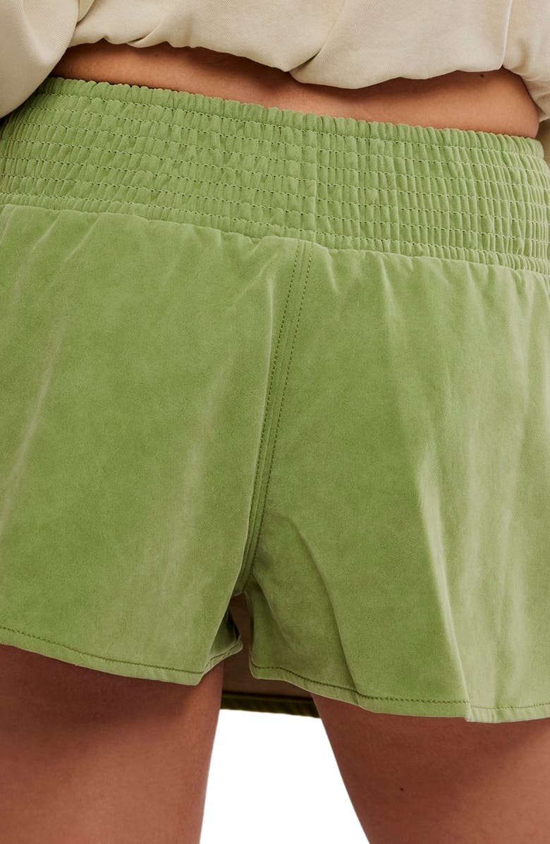 Free People Paradise Found Faux Suede Skort, Alternate, color, Going Green