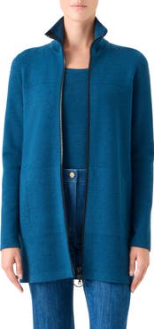 Akris punto Stretch Virgin Wool Sweater Jacket