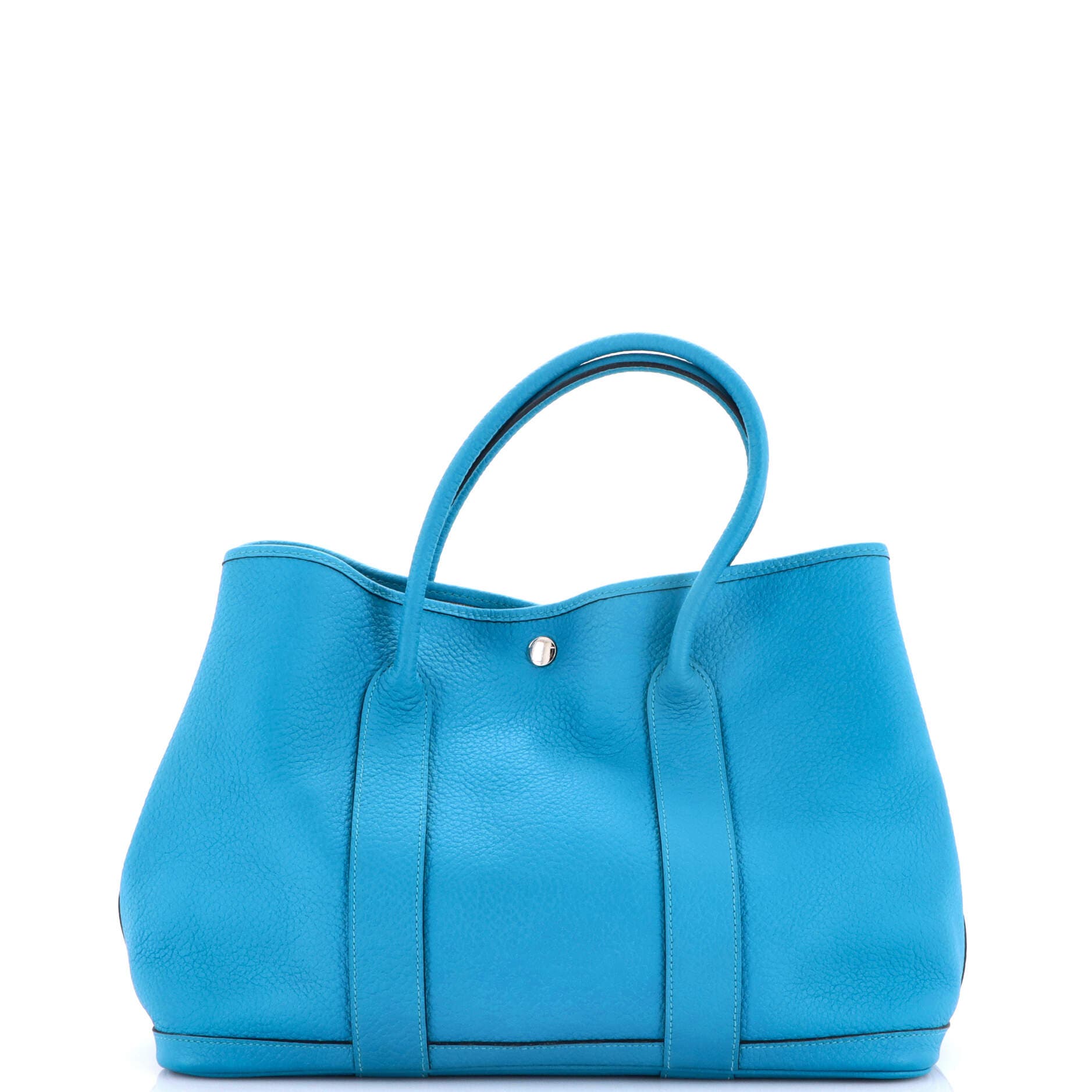 Pre-Owned Hermes Garden Party Tote Leather 36, Main, color, Turquoise