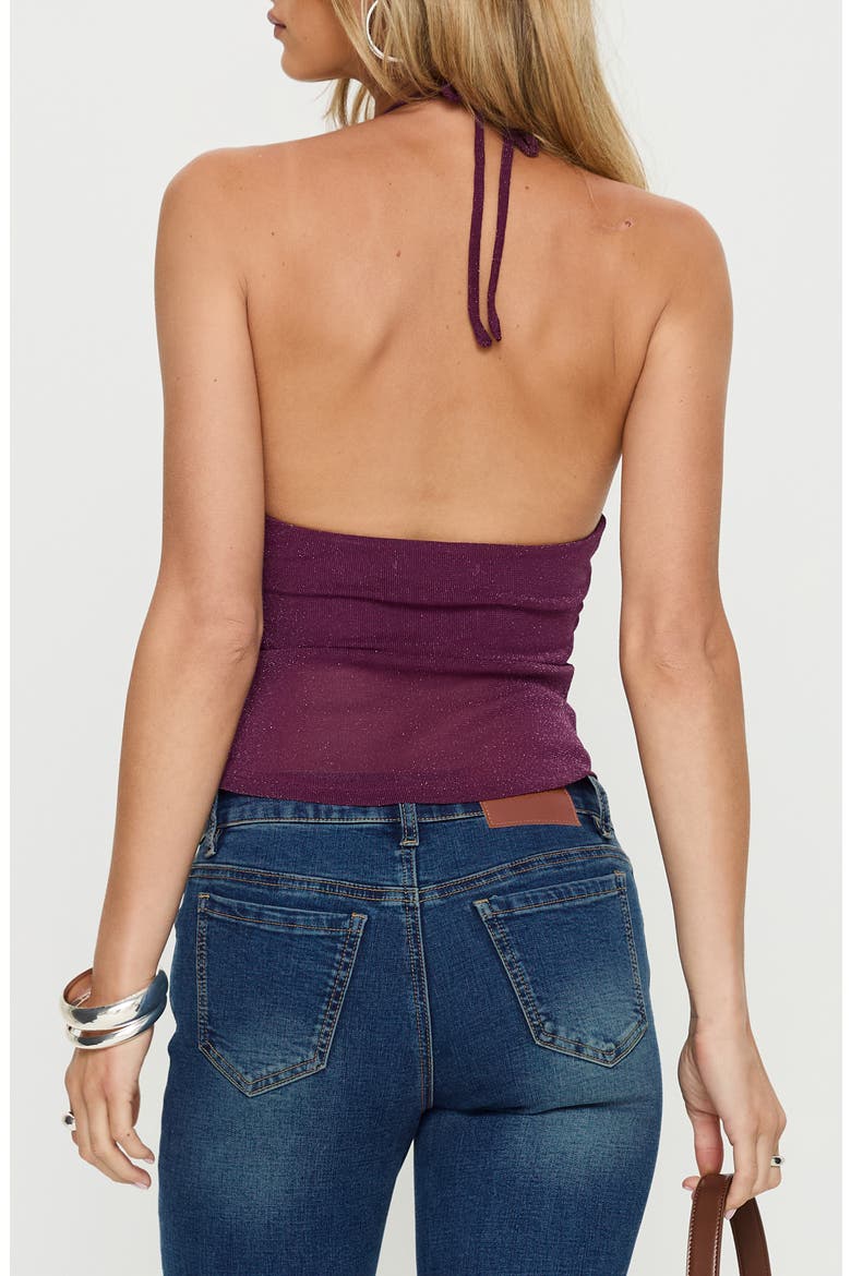 Averee Halter Top, Alternate, color, PLUM SPARKLE