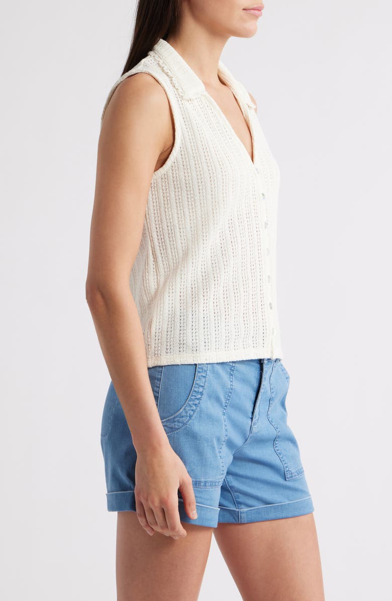 Madewell Knit V-Neck Sweater Vest, Alternate, color, Vintage Ivory
