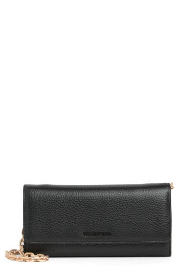 VALENTINO BY MARIO VALENTINO Juniper Dollaro Leather Crossbody Bag in Black at Nordstrom Rack