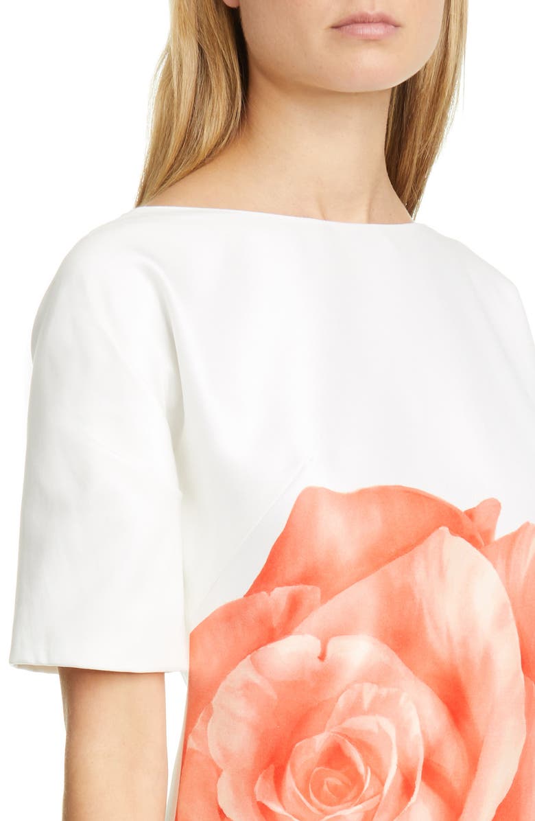 Lela Rose Rose Print Sheath Dress, Alternate, color, 