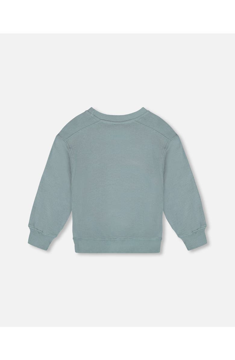 Deux par Deux Animated French Terry Sweatshirt, Alternate, color, Sage Green