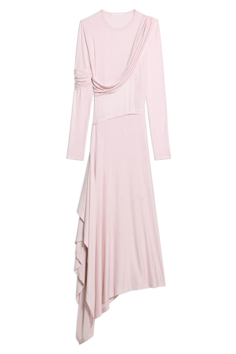Protection Draped Asymmetric Long Sleeve Dress, Alternate, color, DUSTY PINK