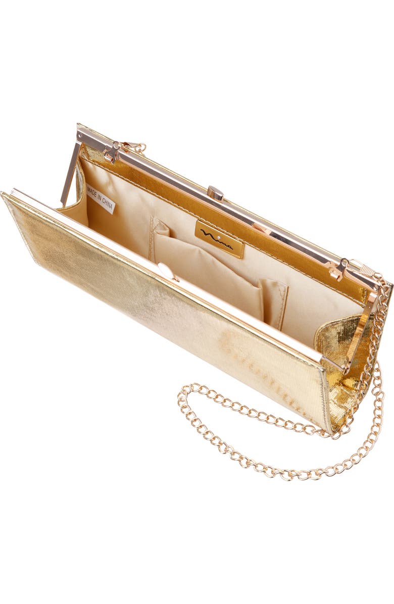 Nina Tierney Clutch, Alternate, color, Gold