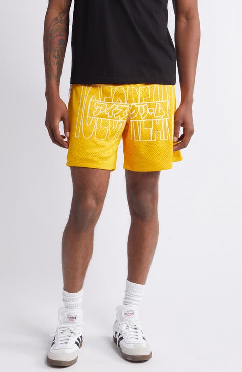 Mens nike yellow shorts best sale