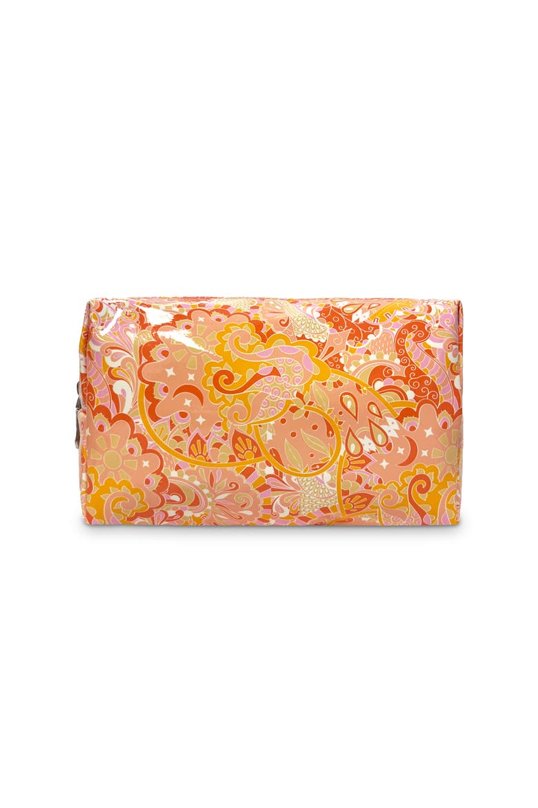 Paisley  Cosmetic and Makeup Bag, Main, color, Orange