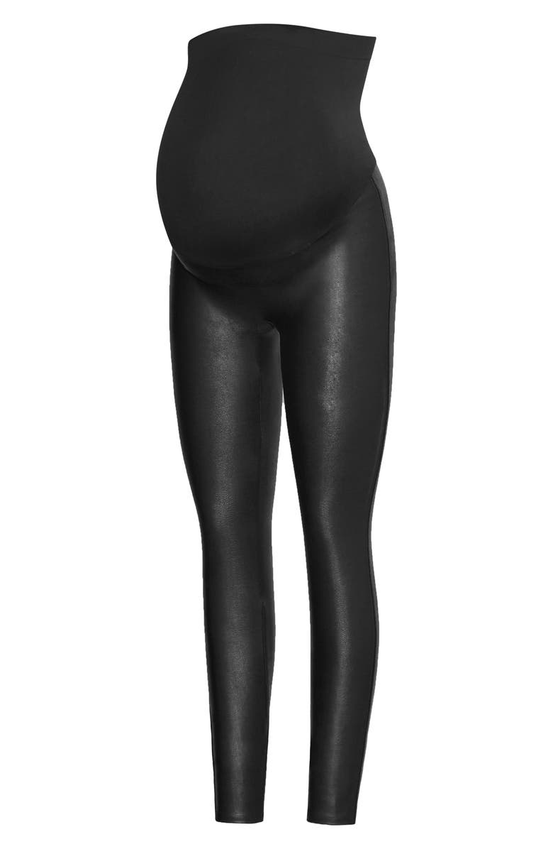 SPANX<sup>®</sup> Mama Faux Leather Maternity Leggings, Alternate, color, 