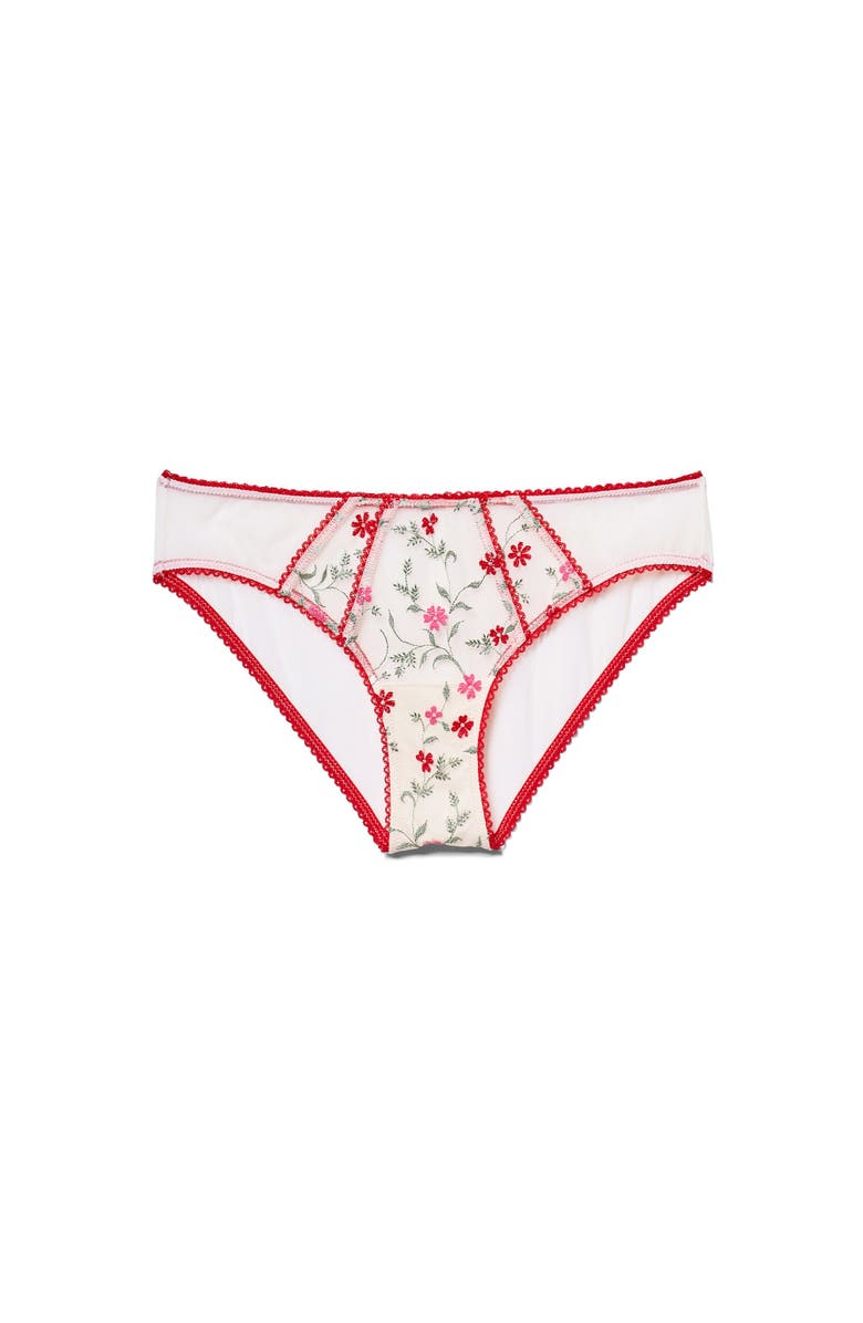 Adore Me Rosa Bikini Panties, Alternate, color, Floral Red
