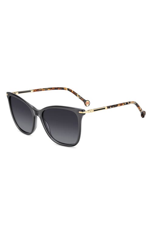 Carolina Herrera 57mm Rectangular Gradient Sunglasses In Gray