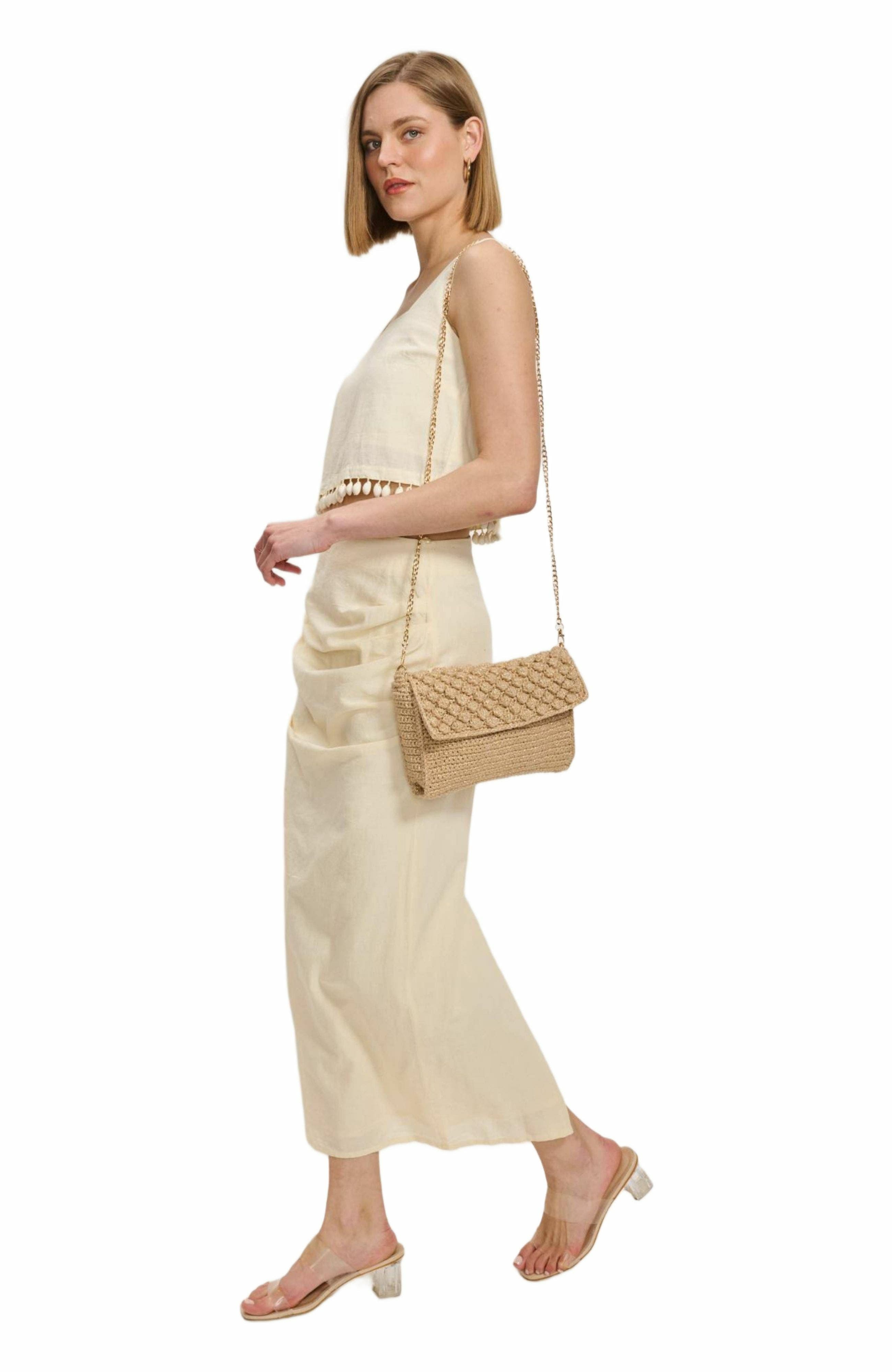 MODA LUXE Stylish Celeste Crossbody Handbag for Women, Alternate, color, Natural