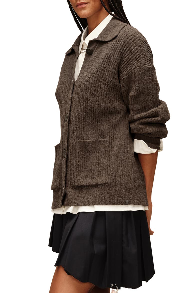 Junipher Cozy Knit Lite Cardigan, Alternate, color, DENSE SMOKE