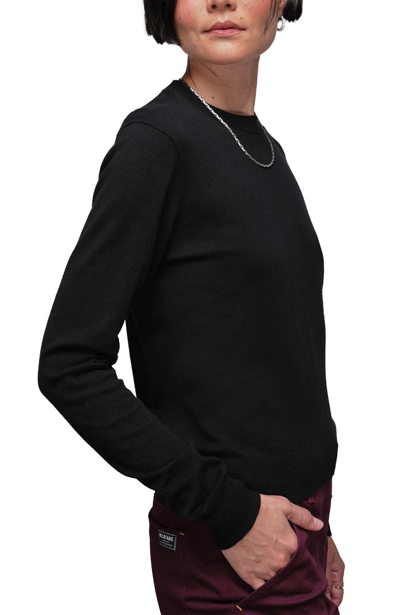 WILDFANG The Everyday Crew Neck Sweater, Alternate, color, Black