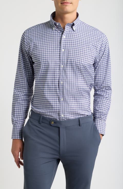 Clark Performance Twill Plaid Sport Shirt