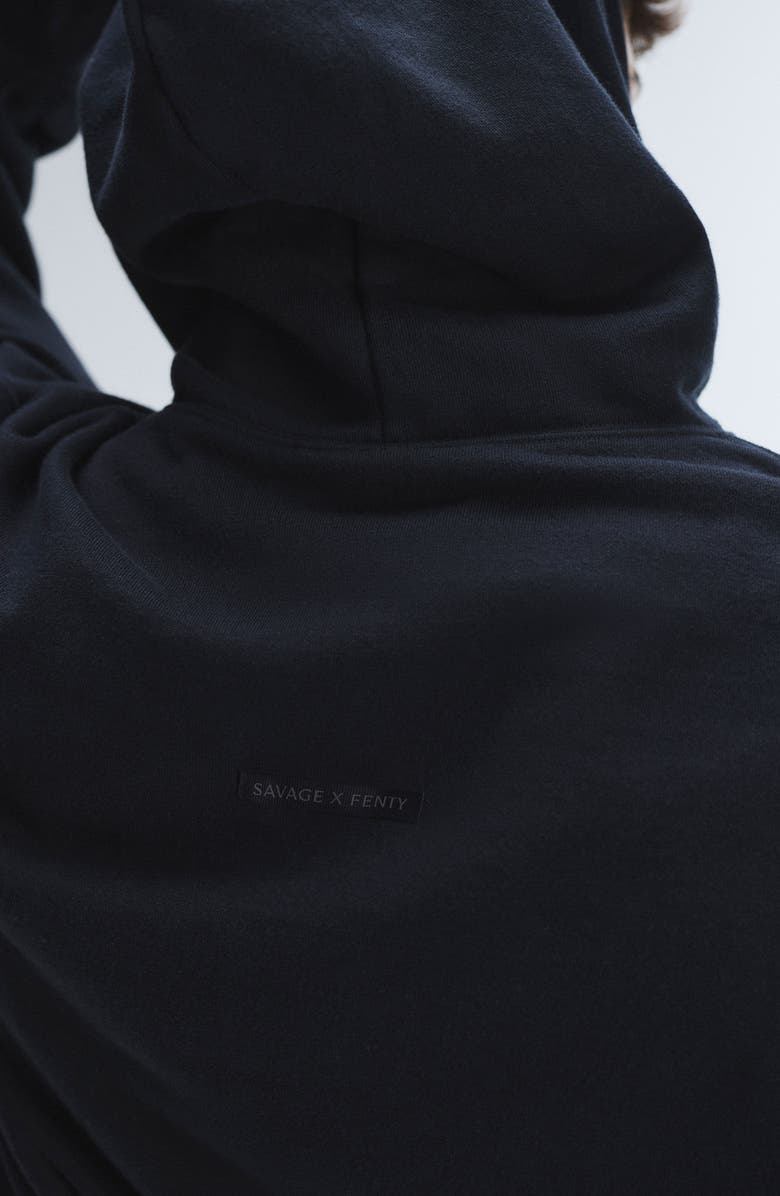 SAVAGE X FENTY Fleece Hoodie, Alternate, color, Black Caviar