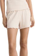 MANGO Cotton Pointelle Pajama Shorts