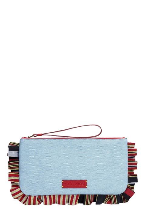 Medi - Denim Clutch Bag