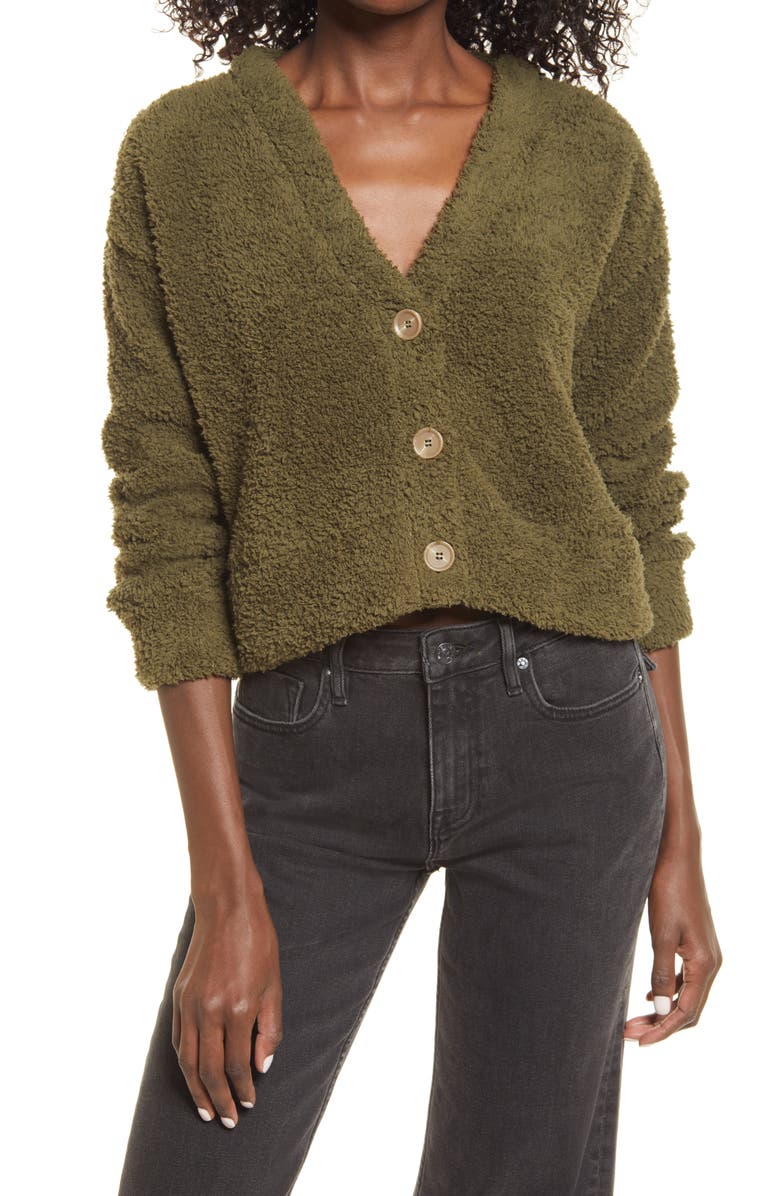 BP. Cozy Fleece Cardigan, Main, color,