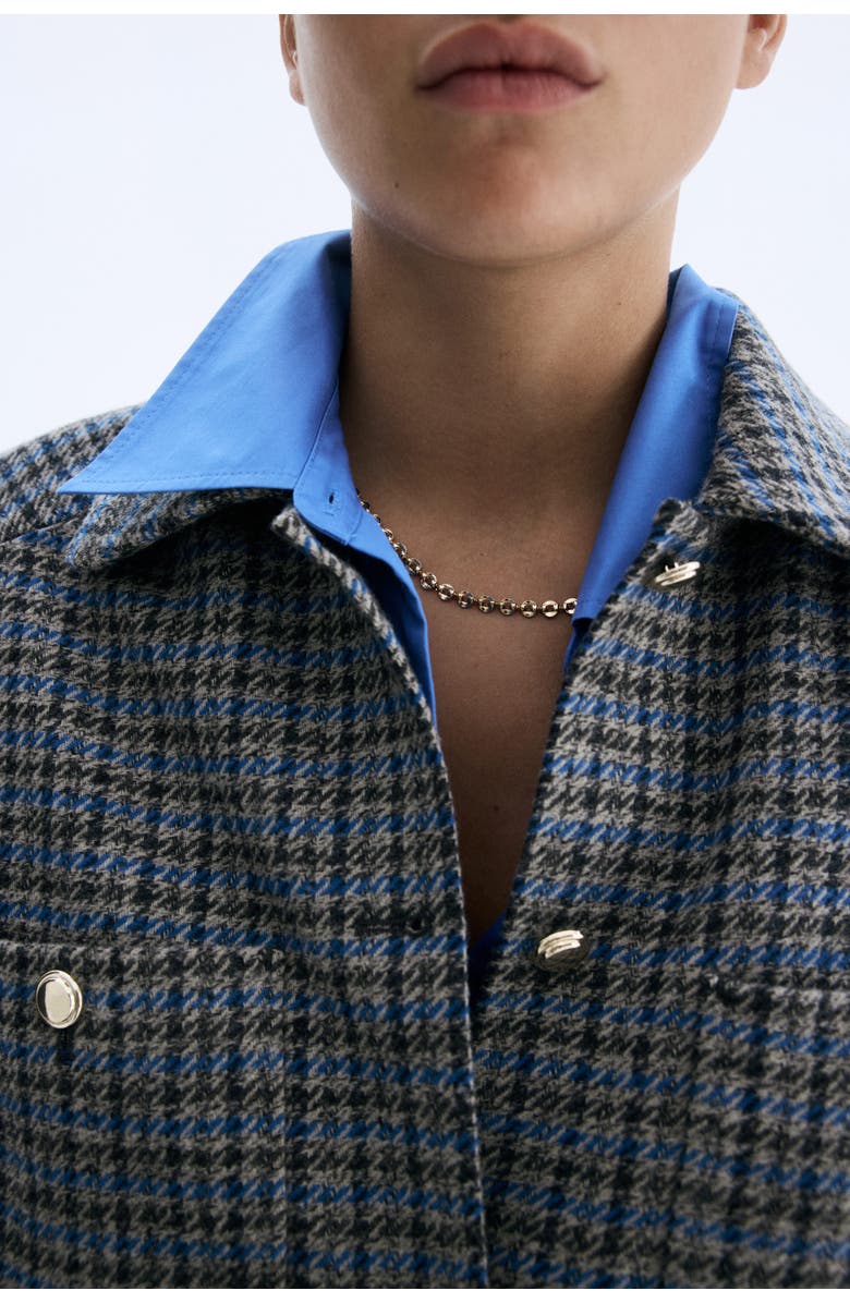 H&M Oversized Jacket, Alternate, color, Gray/Checked