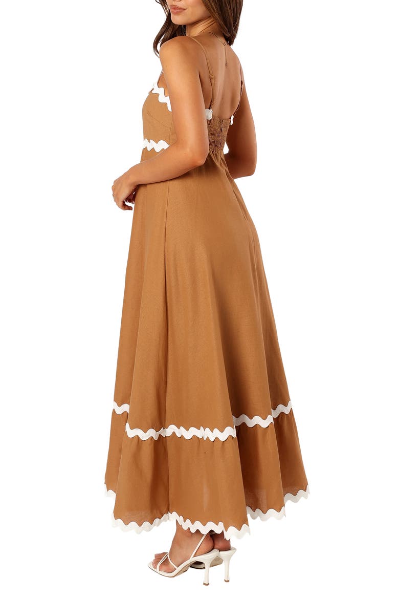 Yana Sleeveless Maxi Dress, Alternate, color, TAN WHITE