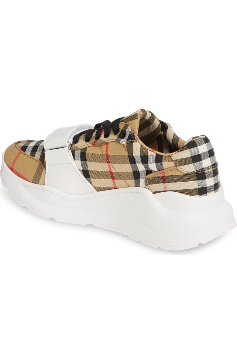 Burberry Regis Check Lace-Up Sneaker, Alternate, color,