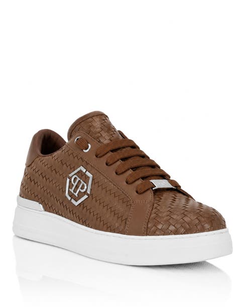 Weaved Leather Sneakers Hexagon Men