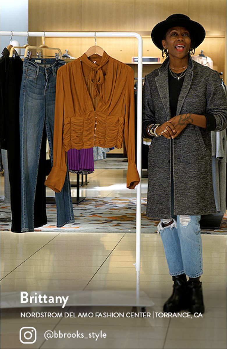 Meet Me There Ruched Button-Down Blouse, sales video thumbnail