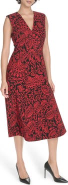 Tommy Hilfiger Floral Chiffon Midi Dress